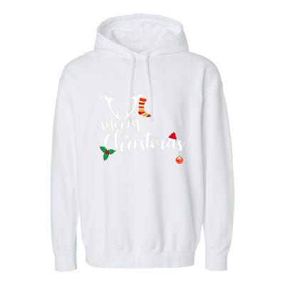 Merry Christmas Long Sleeve Garment-Dyed Fleece Hoodie