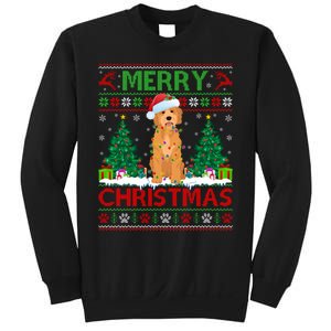 Merry Christmas Lighting Ugly Goldendoodle Christmas Sweatshirt