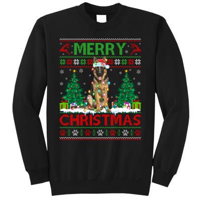 Merry Christmas Lighting Ugly German Shepherd Christmas Sweatshirt