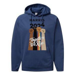 Multi Culture Lgbt Kamala Harris 2024 Performance Fleece Hoodie