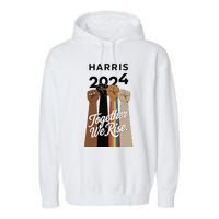 Multi Culture Lgbt Kamala Harris 2024 Garment-Dyed Fleece Hoodie