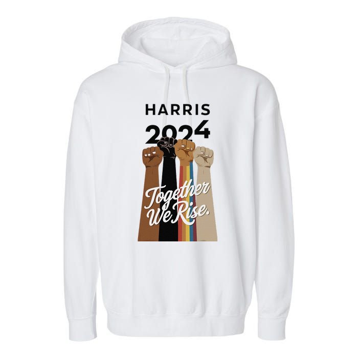 Multi Culture Lgbt Kamala Harris 2024 Garment-Dyed Fleece Hoodie