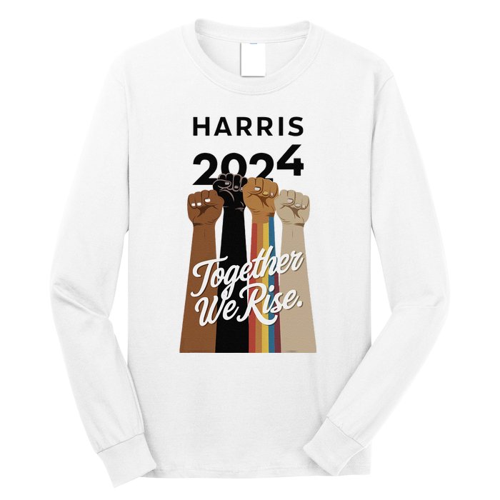 Multi Culture Lgbt Kamala Harris 2024 Long Sleeve Shirt