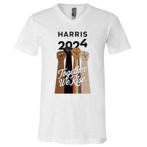 Multi Culture Lgbt Kamala Harris 2024 V-Neck T-Shirt