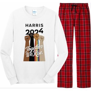 Multi Culture Lgbt Kamala Harris 2024 Long Sleeve Pajama Set