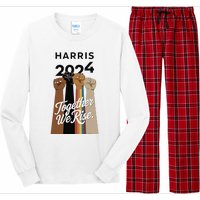 Multi Culture Lgbt Kamala Harris 2024 Long Sleeve Pajama Set