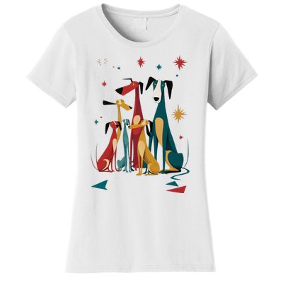 Mid Century Long Neck Dogs 50s 60s Style Women's T-Shirt