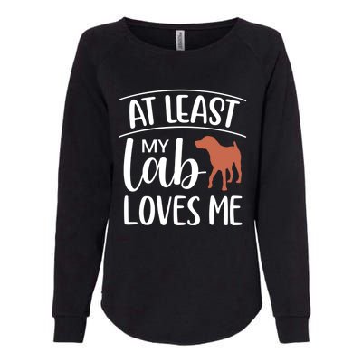 My Chocolate Lab Loves Me Labrador Dog Valentine's Day Cute Gift Womens California Wash Sweatshirt