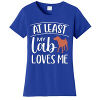 My Chocolate Lab Loves Me Labrador Dog Valentine's Day Cute Gift Women's T-Shirt