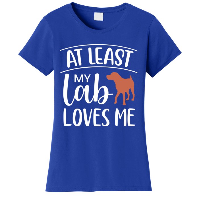 My Chocolate Lab Loves Me Labrador Dog Valentine's Day Cute Gift Women's T-Shirt