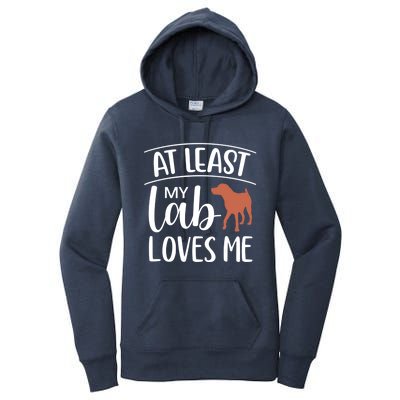 My Chocolate Lab Loves Me Labrador Dog Valentine's Day Cute Gift Women's Pullover Hoodie