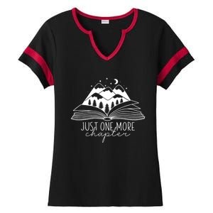 Mountain Camping Life Just One More Chapter Funny Book Lover Ladies Halftime Notch Neck Tee