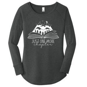 Mountain Camping Life Just One More Chapter Funny Book Lover Women's Perfect Tri Tunic Long Sleeve Shirt