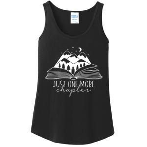 Mountain Camping Life Just One More Chapter Funny Book Lover Ladies Essential Tank