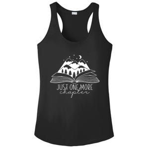 Mountain Camping Life Just One More Chapter Funny Book Lover Ladies PosiCharge Competitor Racerback Tank