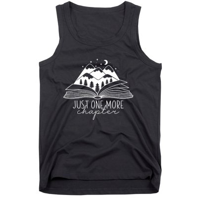 Mountain Camping Life Just One More Chapter Funny Book Lover Tank Top