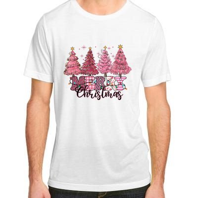 Merry Christmas Lights Pink Tree Gift Xmas Holidays Adult ChromaSoft Performance T-Shirt