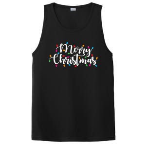 Merry Christmas Lights Red Xmas Family PosiCharge Competitor Tank