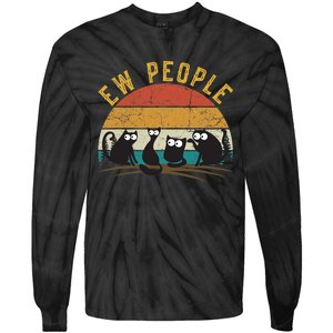 Meowy Cat Lover Themed For Wo, Ew People Funny Cat Tie-Dye Long Sleeve Shirt