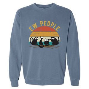 Meowy Cat Lover Themed For Wo, Ew People Funny Cat Garment-Dyed Sweatshirt