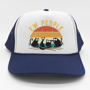 Meowy Cat Lover Themed For Wo, Ew People Funny Cat Trucker Hat