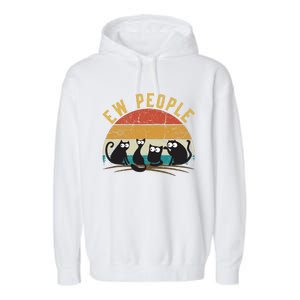 Meowy Cat Lover Themed For Wo, Ew People Funny Cat Garment-Dyed Fleece Hoodie