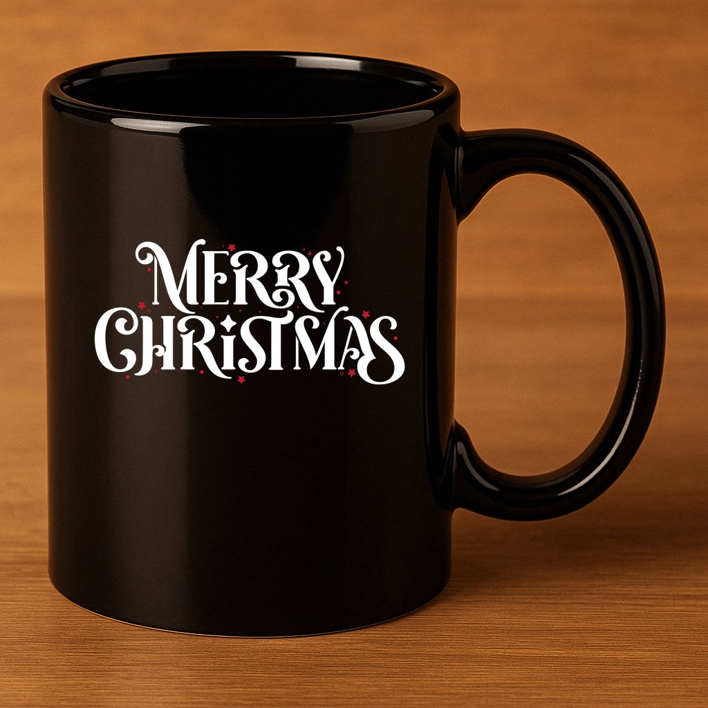 Merry Christmas Lights Festive Family Matching 11oz C Handle Ceramic Mug