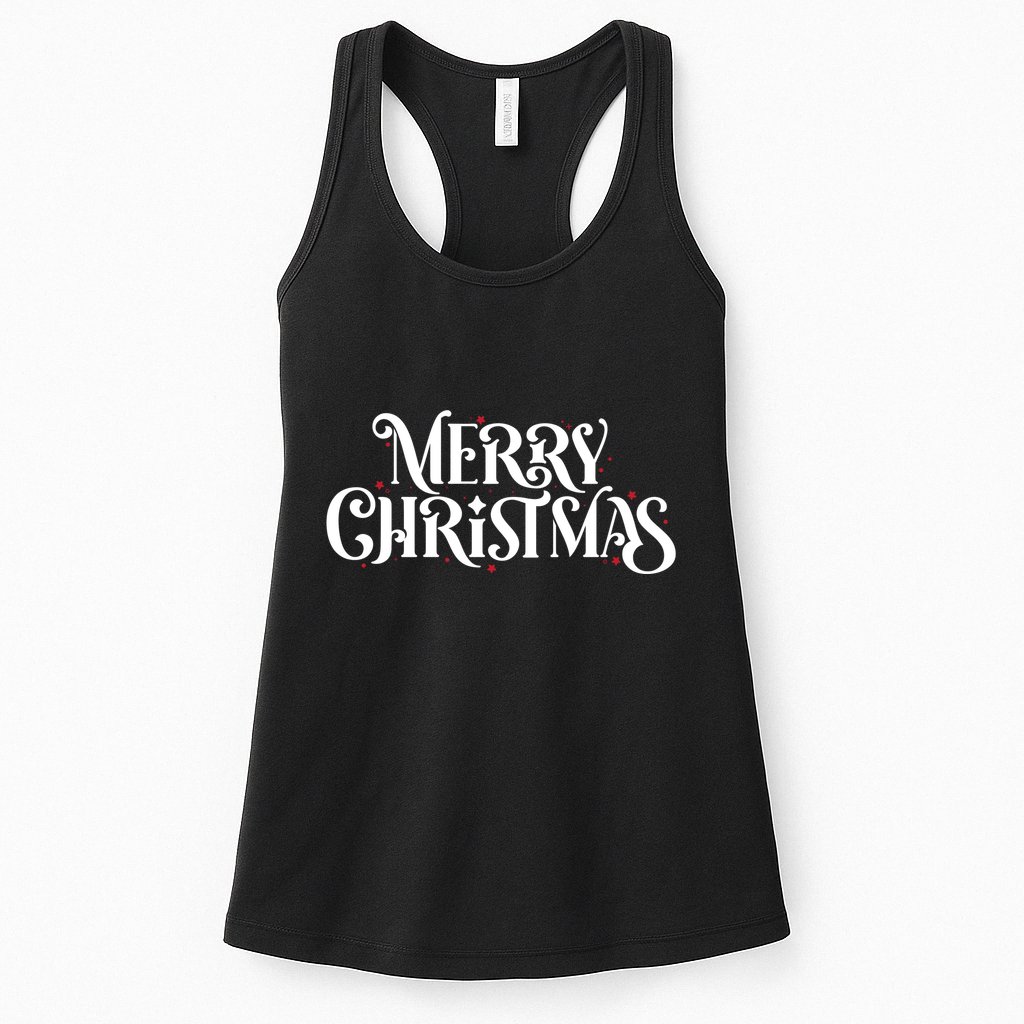 Merry Christmas Lights Festive Family Matching Womens Tank Top