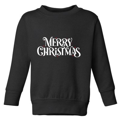 Merry Christmas Lights Festive Family Matching Toddler Sweatshirt