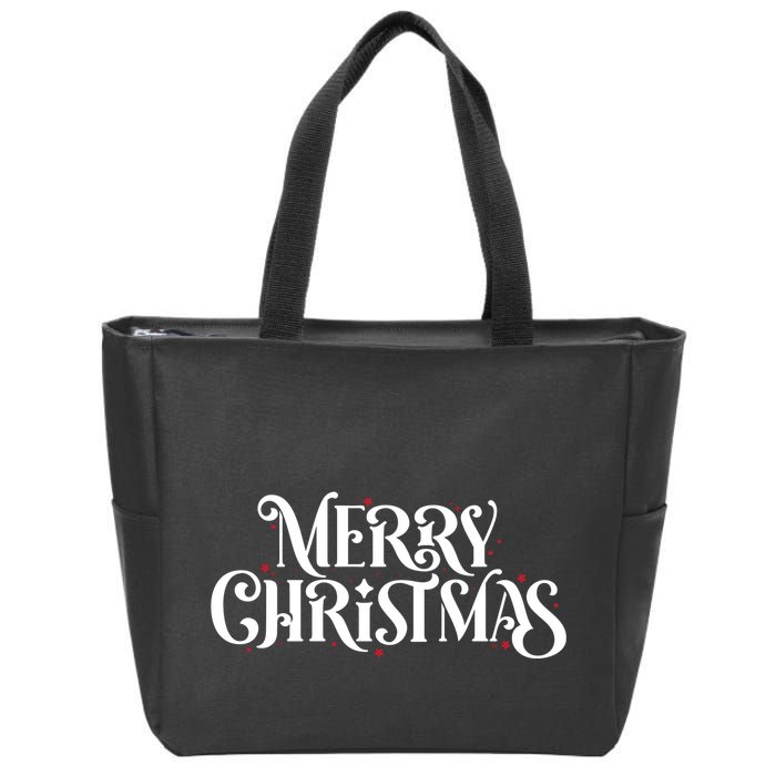 Merry Christmas Lights Festive Family Matching Zip Tote Bag
