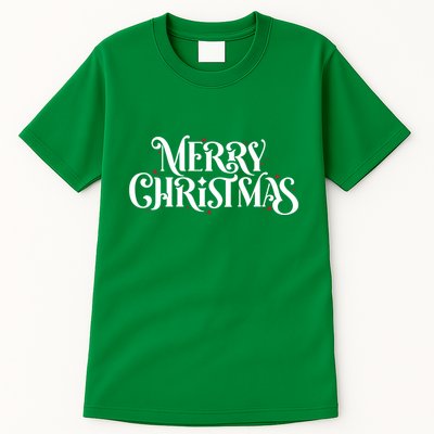 Merry Christmas Lights Festive Family Matching Tall T-Shirt