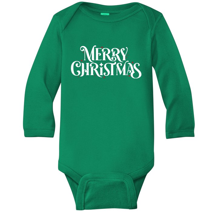 Merry Christmas Lights Festive Family Matching Baby Long Sleeve Bodysuit