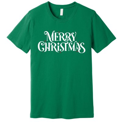 Merry Christmas Lights Festive Family Matching Premium T-Shirt