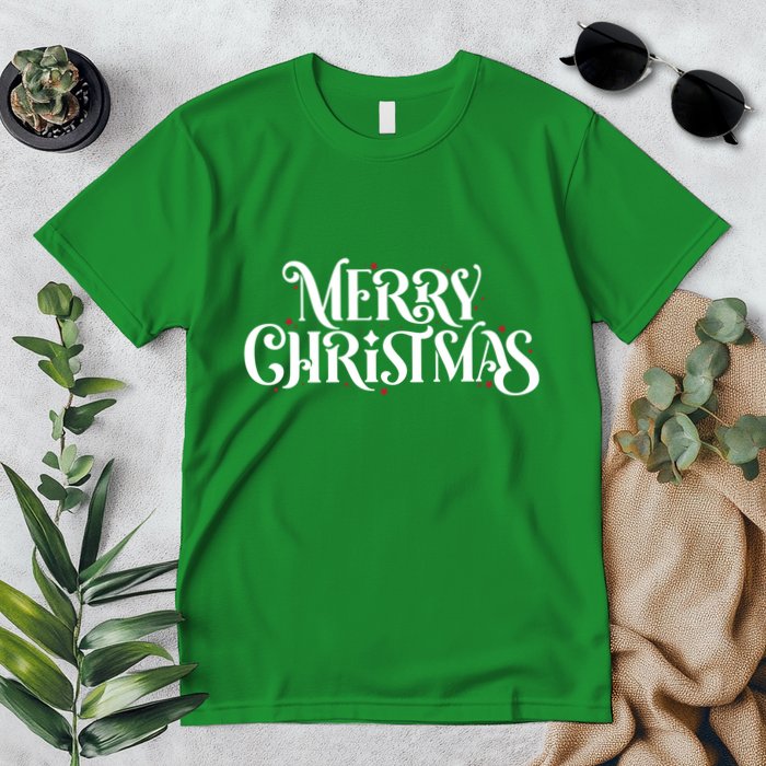 Merry Christmas Lights Festive Family Matching Premium T-Shirt