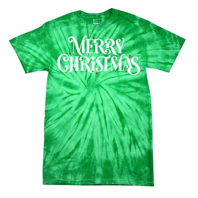 Merry Christmas Lights Festive Family Matching Tie-Dye T-Shirt