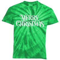 Merry Christmas Lights Festive Family Matching Kids Tie-Dye T-Shirt