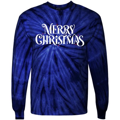 Merry Christmas Lights Festive Family Matching Tie-Dye Long Sleeve Shirt