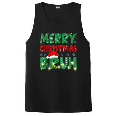 Merry Christmas Lights Bruh Matching Family Xmas Gift PosiCharge Competitor Tank