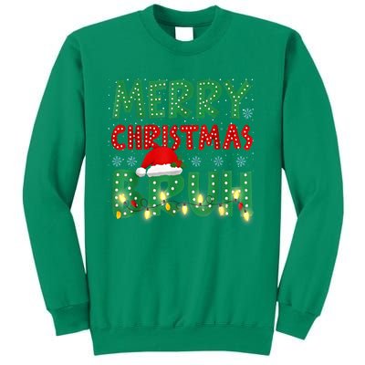 Merry Christmas Lights Bruh Matching Family Xmas Gift Sweatshirt