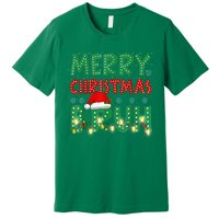 Merry Christmas Lights Bruh Matching Family Xmas Gift Premium T-Shirt