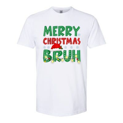 Merry Christmas Lights Bruh Matching Family Xmas Gift Softstyle CVC T-Shirt