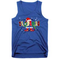 Mamaw Christmas Leopard Plaid Santa Costume Funny Family Gift Tank Top