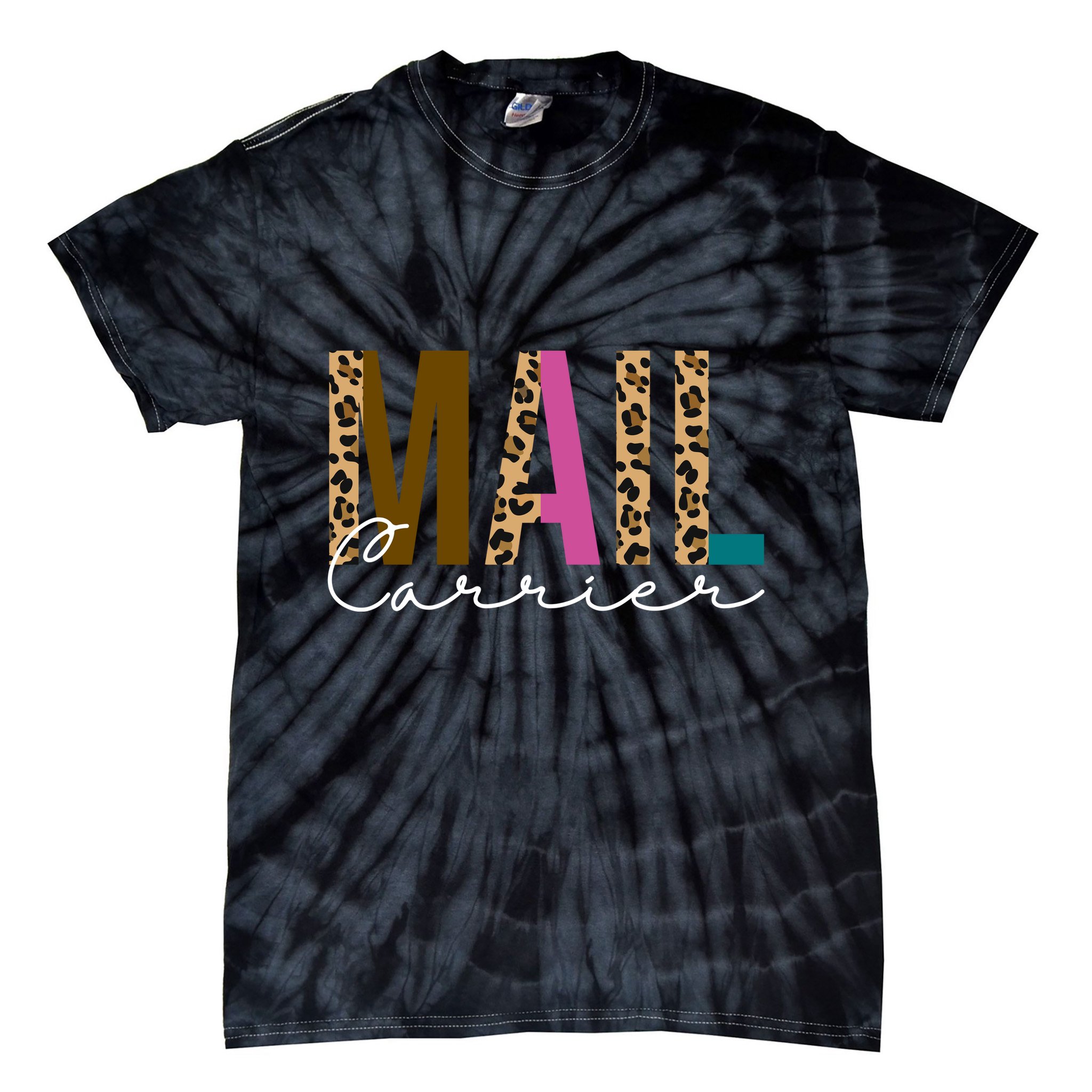 Mail Carrier Leopard Cute Gift Tie-Dye T-Shirt