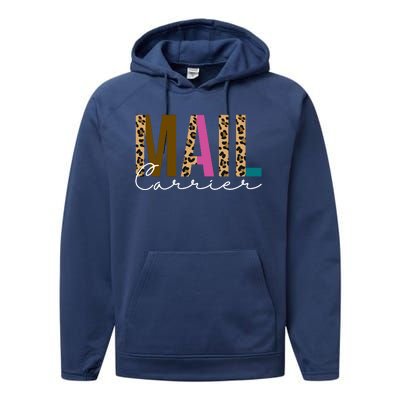 Mail Carrier Leopard Cute Gift Performance Fleece Hoodie