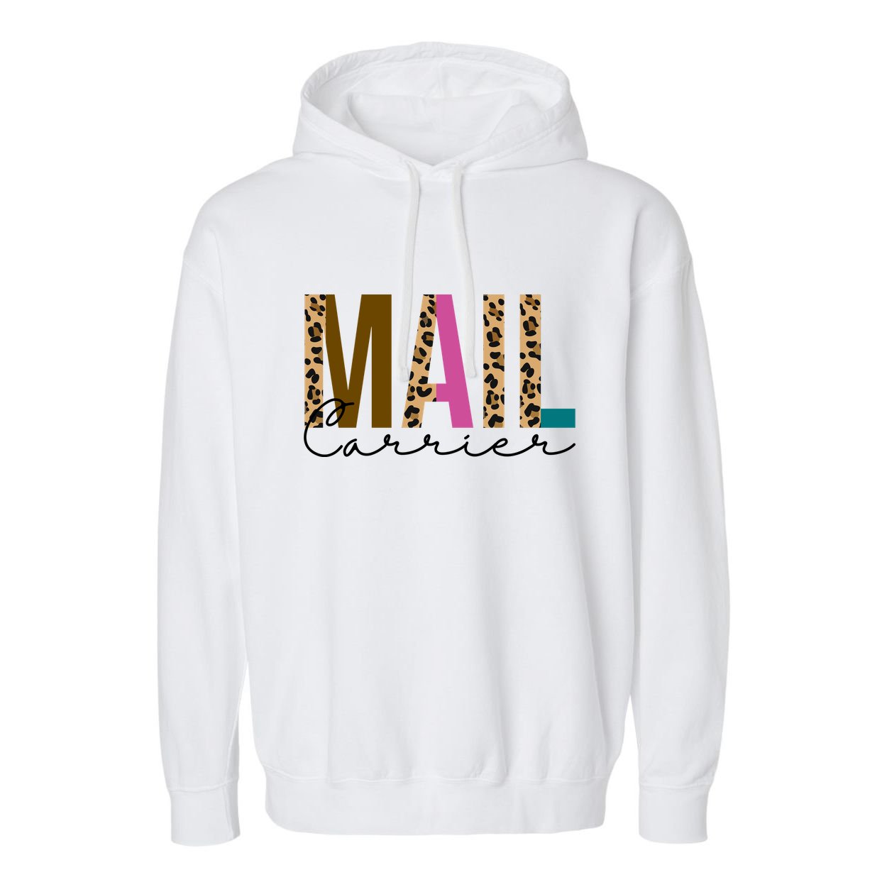 Mail Carrier Leopard Cute Gift Garment-Dyed Fleece Hoodie