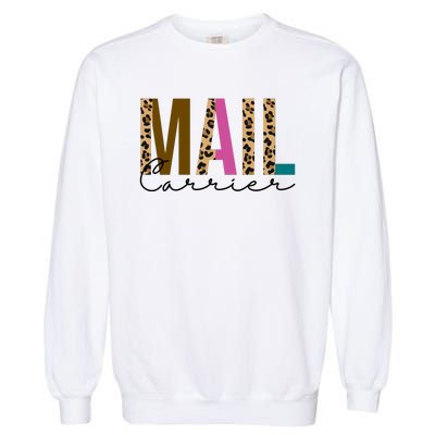 Mail Carrier Leopard Cute Gift Garment-Dyed Sweatshirt