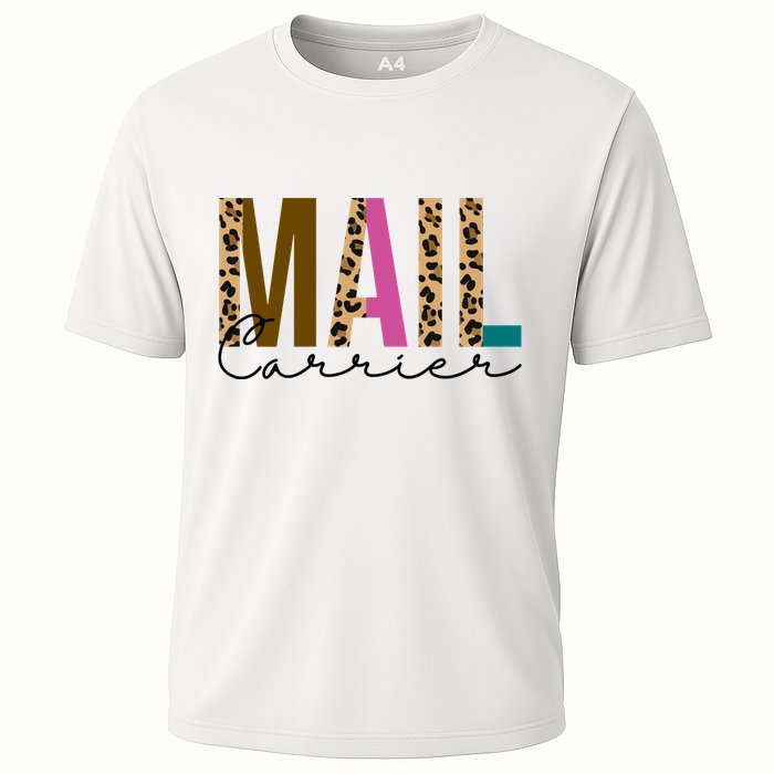 Mail Carrier Leopard Cute Gift Cooling Performance Crew T-Shirt
