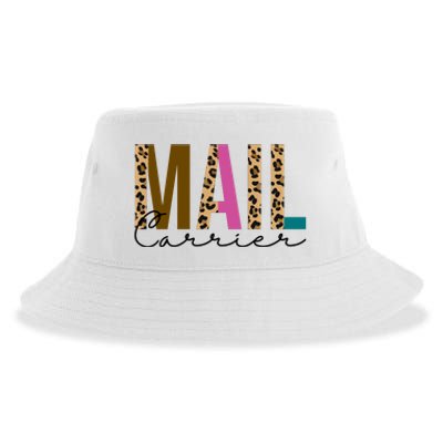 Mail Carrier Leopard Cute Gift Sustainable Bucket Hat