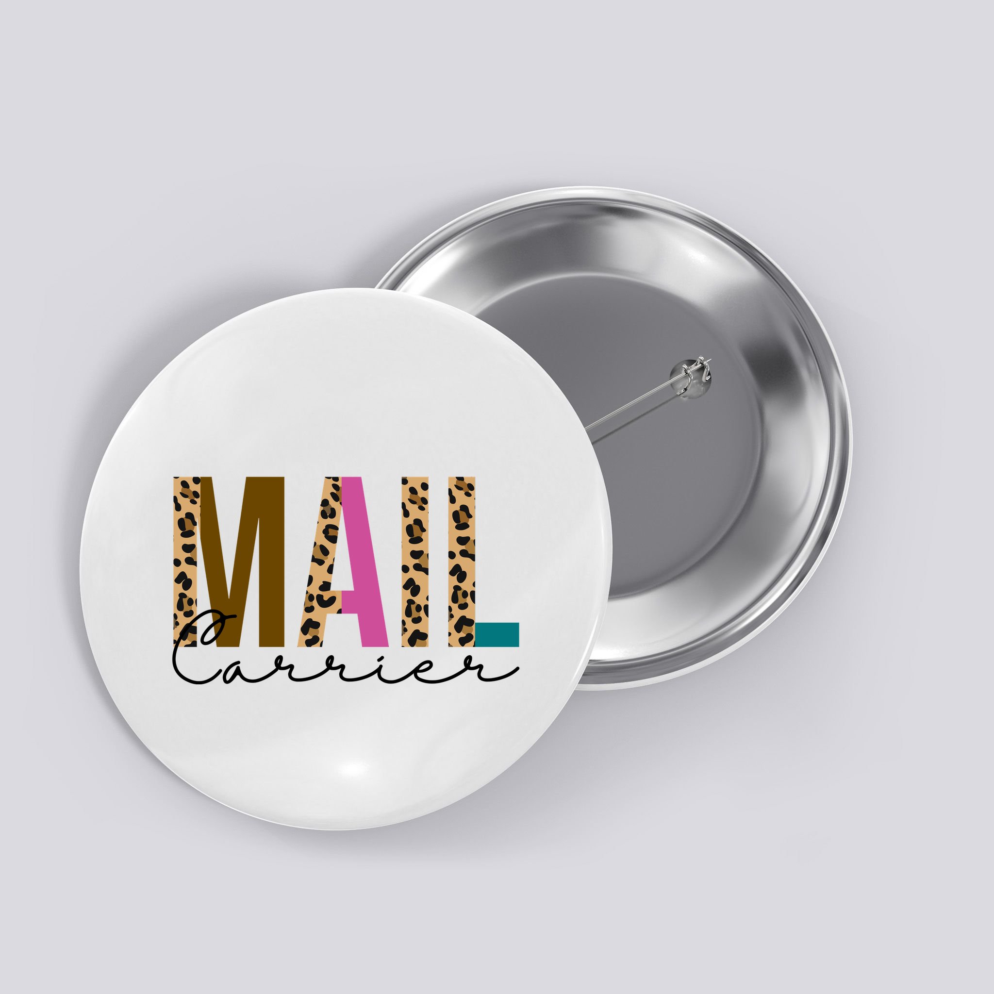Mail Carrier Leopard Cute Gift Button