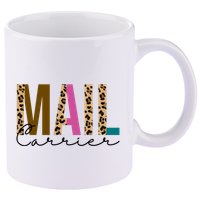 Mail Carrier Leopard Cute Gift 11oz C Handle Ceramic Mug